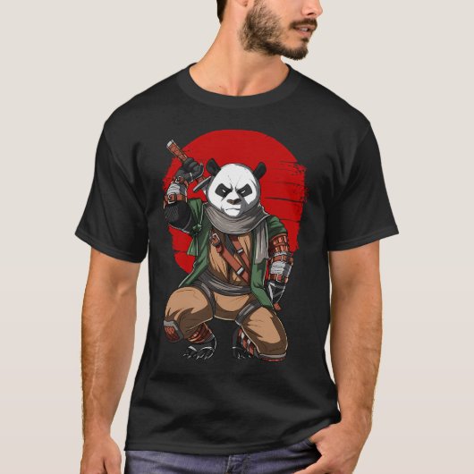 パンダ忍者サムライ Tシャツ (正面)