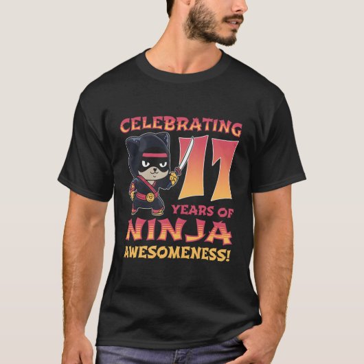 パンダ忍者I'M 11忍者1日 Tシャツ (正面)
