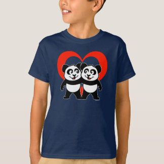 パンダ愛ワイシャツ Tシャツ