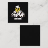 パンダ愛好家 |かわいいパンダおもしろいパンデミック スクエア名刺 (正面/裏面)