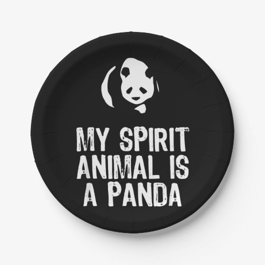 パンダ愛好家 |私の霊獣はパンダだ ペーパープレート (正面)