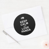 パンダ愛好家 | Kepp Calm And Love Panda ラウンドシール (封筒)