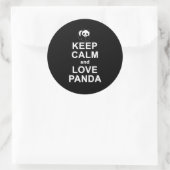 パンダ愛好家 | Kepp Calm And Love Panda ラウンドシール (バッグ)