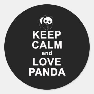 パンダ愛好家 | Kepp Calm And Love Panda ラウンドシール