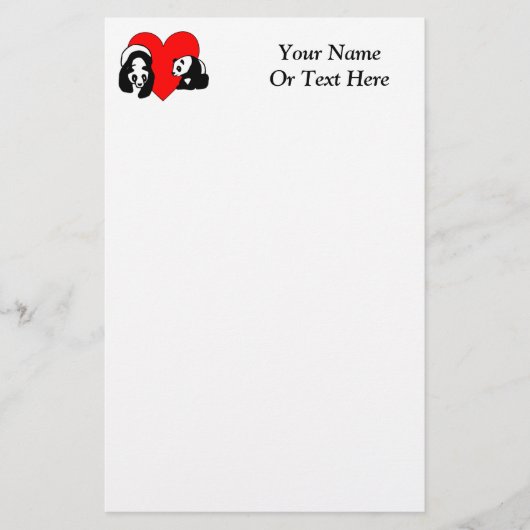 パンダ愛 便箋 (正面)