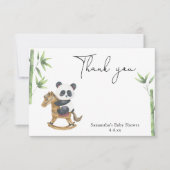 パンダ感謝していは赤ちゃんシャワー サンキューカード (正面)