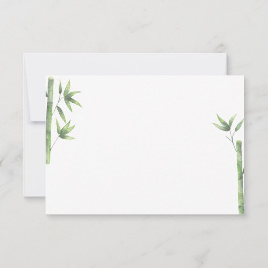 パンダ感謝していは赤ちゃんシャワー サンキューカード (裏面)