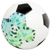 パンダ柄グリーンプリント サッカーボール (3/4)