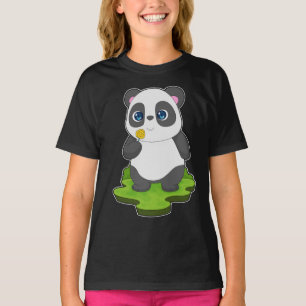 パンダ棒つきキャンデー Tシャツ