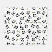 パンダ模様 フリースブランケット (正面(横))