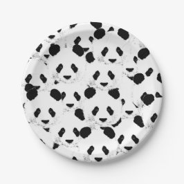 パンダ模様 ペーパープレート