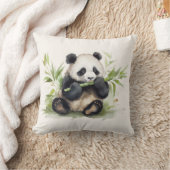 パンダ熊と竹 クッション (ブランケット)