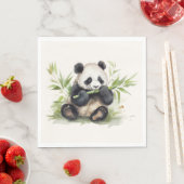 パンダ熊と竹 スタンダードランチョンナプキン (インサイチュ)