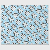 パンダ熊のベビーシャワー ラッピングペーパー (フラット)