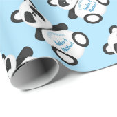 パンダ熊のベビーシャワー ラッピングペーパー (ロールコーナー)