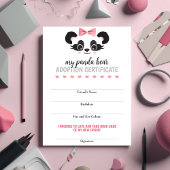 パンダ熊ピンク動物の友人ゲームカードを採用 エンクロージャーカード