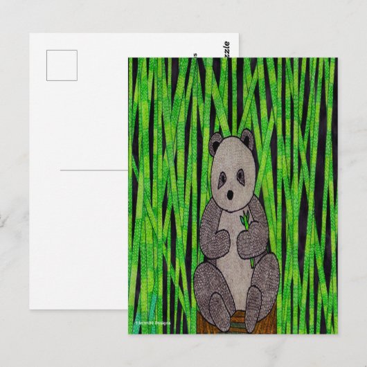 パンダ独身のー(Panda) – はがき (正面/裏面)