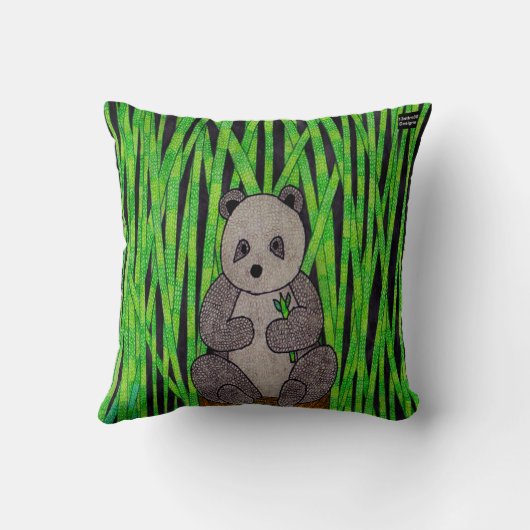 パンダ独身の(Panda) – 枕 (裏面)