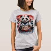 パンダ看護師チーム卒業Tシャツ – かわいい看護 Tシャツ (正面)