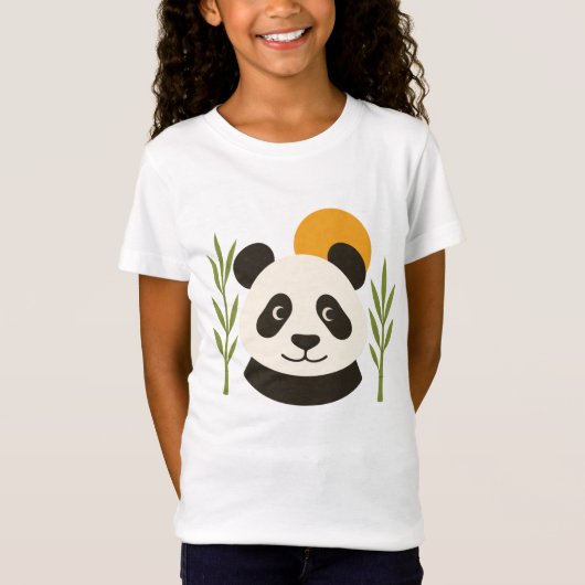 パンダ竹の子供用Tシャツ Tシャツ (正面)