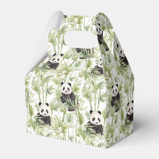 パンダ竹製の置物入れ フェイバーボックス (正面サイド)