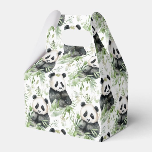 パンダ竹製の置物入れ フェイバーボックス (正面サイド)