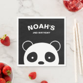 パンダ紙ナプキンス、パンダバースデーパーティー スタンダードランチョンナプキン (インサイチュ)