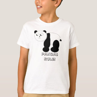 "パンダ規則!" 子供のTシャツ Tシャツ
