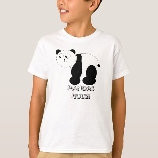 "パンダ規則!" 子供のTシャツ Tシャツ (正面)