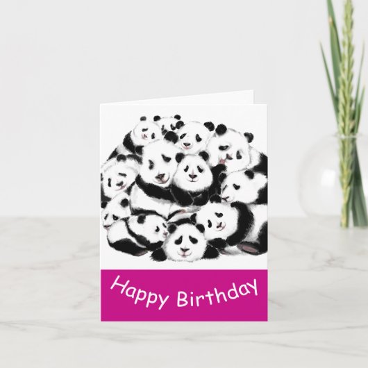 パンダ誕生日カード カード (正面)