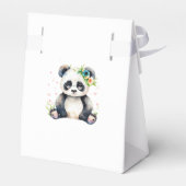 パンダ誕生日招待状パンダガール誕生日 フェイバーボックス (裏面サイド)