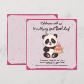 パンダ誕生日招待状 招待状 (正面/裏面)