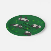 パンダ誕生日 ペーパープレート (アングル)