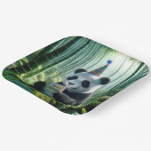 パンダ読ベアの誕生日カード ペーパープレート (傾斜あり)