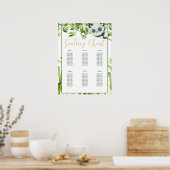 パンダ赤ちゃんシャワー誕生日パーティーのシーティングチャート ポスター (キッチン)