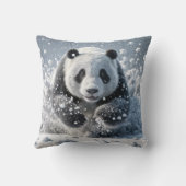 パンダ走ベア雪 クッション (裏面)