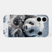 パンダ走ベア雪 iPhone 16ケース (裏面横)