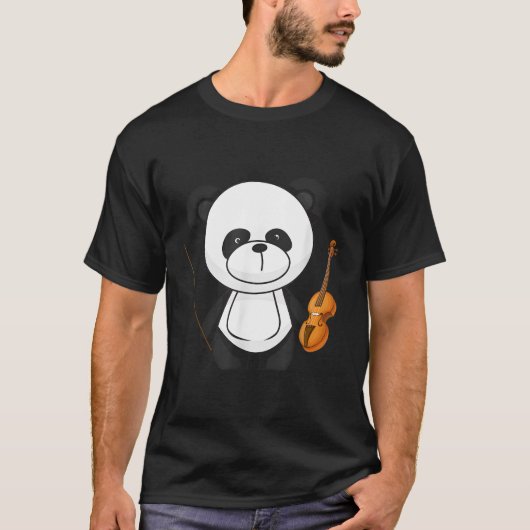 パンダ遊のバイオリン Tシャツ (正面)