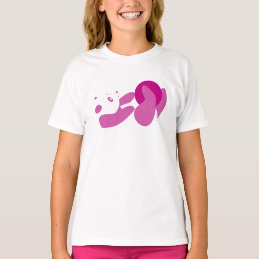 パンダ遊ズ（紫） Tシャツ (正面)