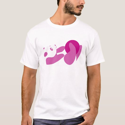 パンダ遊ズ(紫) Tシャツ (正面)