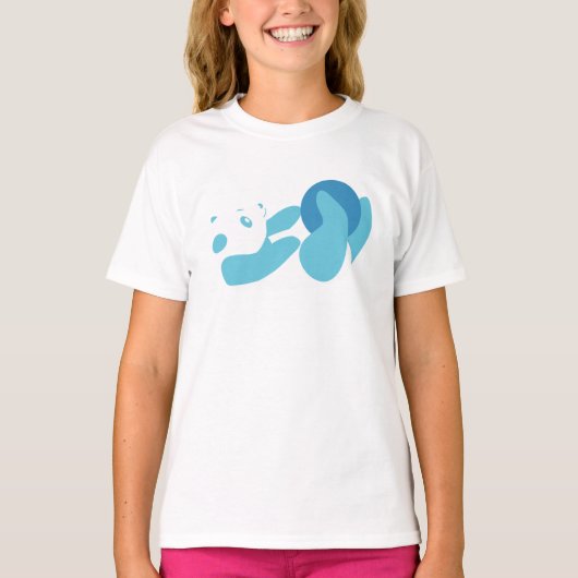パンダ遊ズ（青） Tシャツ (正面)