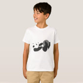 パンダ遊ズ(黒) Tシャツ (正面フル)