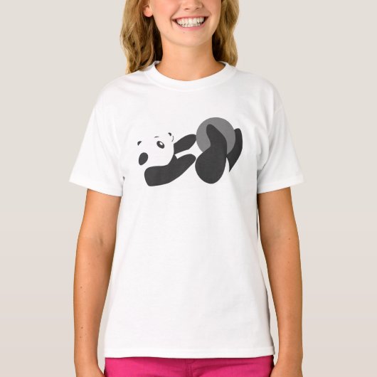 パンダ遊ズ（黒） Tシャツ (正面)