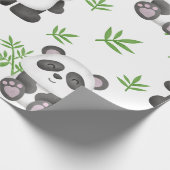 パンダ頭が切れるクマの竹の中国のような存在である ラッピングペーパー (角)