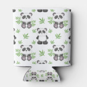 パンダ頭が切れるクマの竹の中国のような存在である 缶クーラー (裏面)