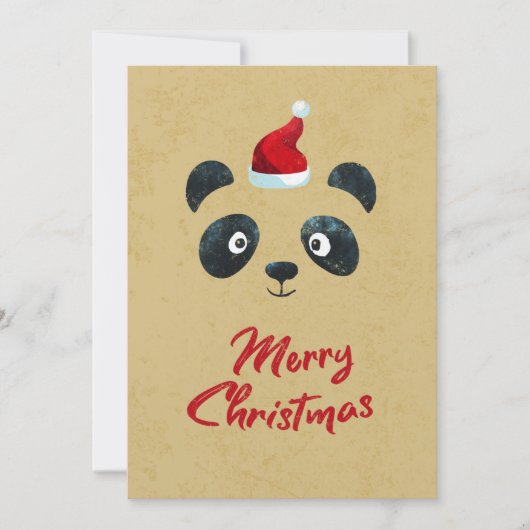 パンダ顔サンタ，キッズホリデーヴィンテージ シーズンカード (正面)