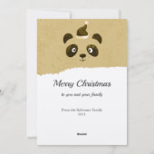 パンダ顔サンタ，キッズホリデーヴィンテージ シーズンカード (裏面)