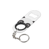 パンダ顔白黒ベア キーホルダー栓抜き (裏面アングル)