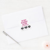 パンダ顔、ステッカー スクエアシール (封筒)