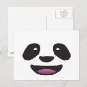 パンダ顔 ポストカード (正面/裏面)